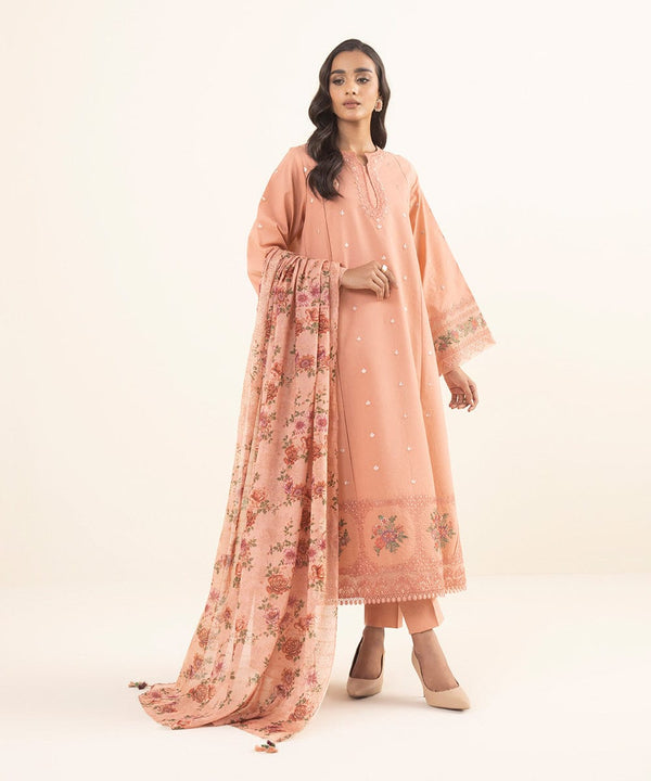 Premium 3-Piece Lawn Suit – Heavy Embroidered & Swiss Lawn Dupatta