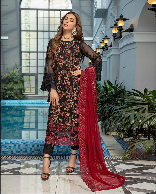 AZURE – Premium Embroidered Lawn Suit with Bamber Chiffon Dupatta